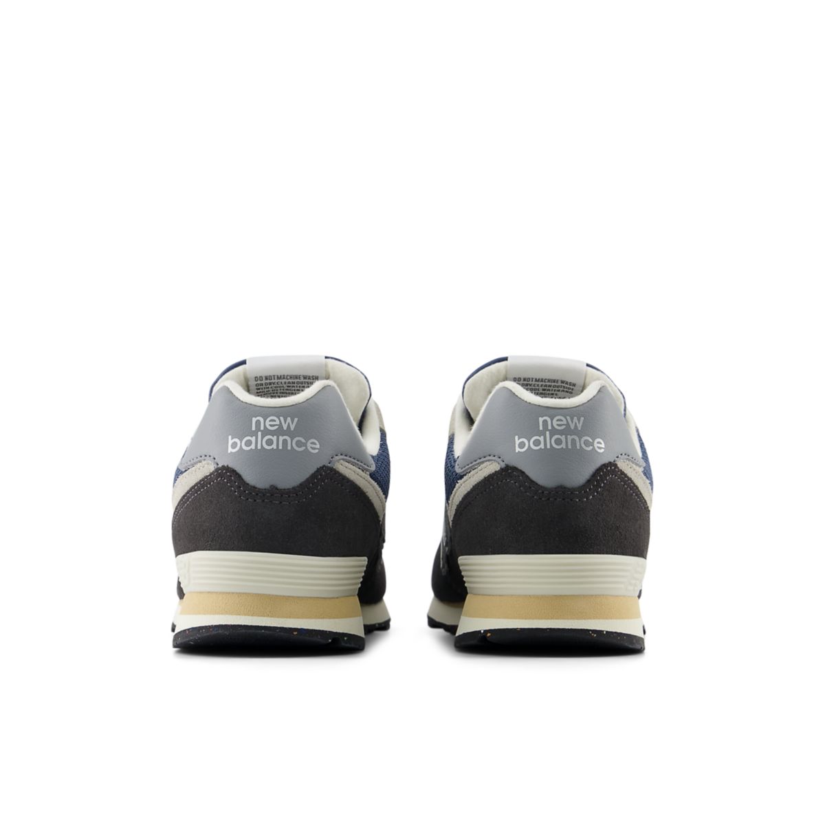 New Balance 574 Core Lace Big Kids, Black Grey, GC574SGG, rear pair view