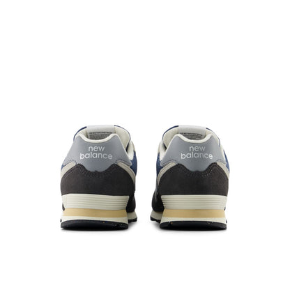 New Balance 574 Core Lace Big Kids, Black Grey, GC574SGG, rear pair view