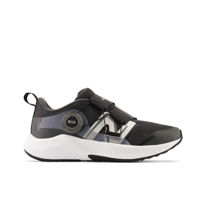 New Balance DynaSoft Reveal v4 BOA Little Kids, Blacktop (PTRVLBK4), right-facing lateral product view