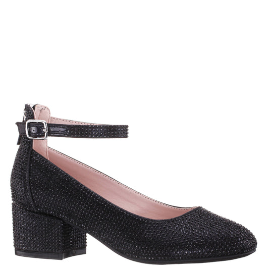 Nina Lennie2 in Black Shimmer, angled view