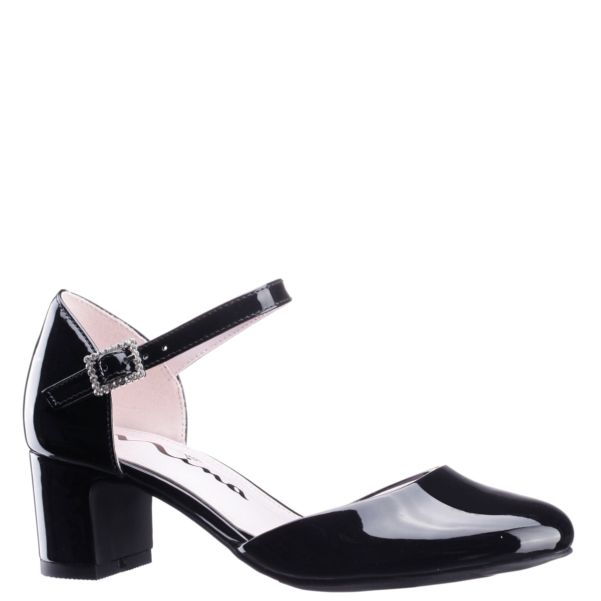 Nina Macey in Black Patent, angled view