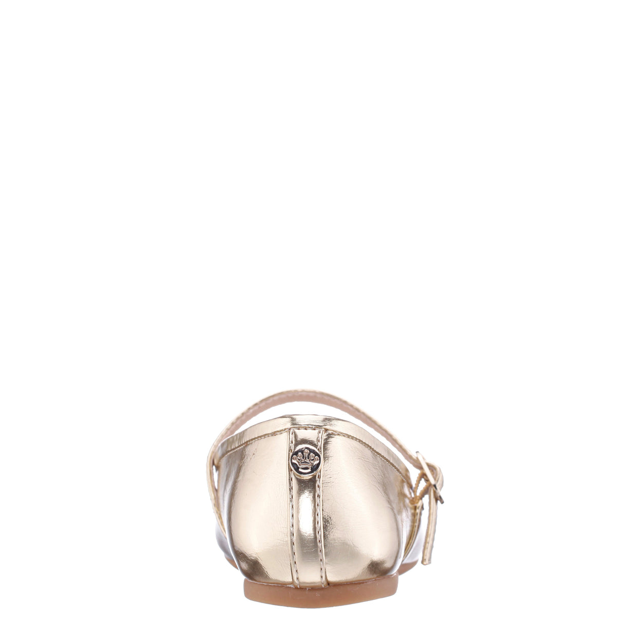 Nina Nicola in Gold Metallic, back view