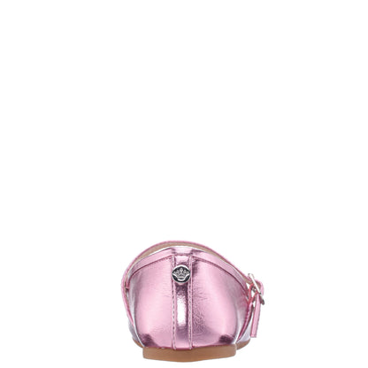 Nina Nicola in Light Pink Metallic, back view