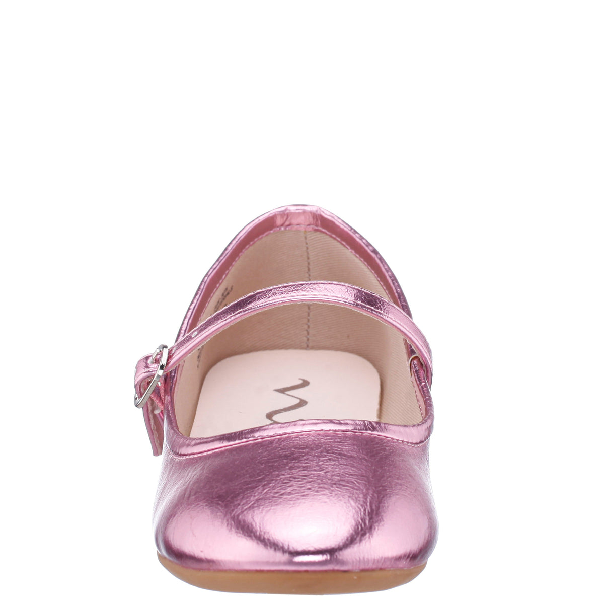 Nina Nicola in Light Pink Metallic, front view