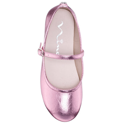 Nina Nicola in Light Pink Metallic, top view