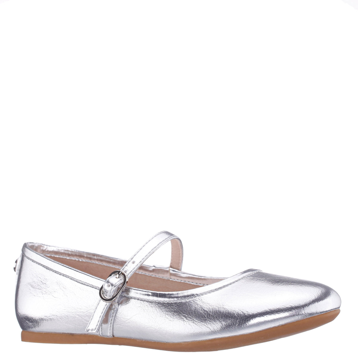 Nina Nicola in Silver Metallic, angled view