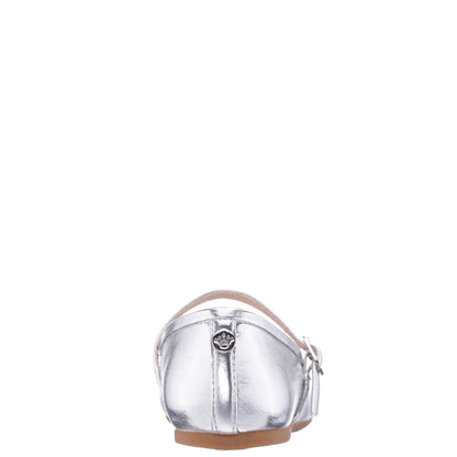Nina Nicola in Silver Metallic, back view