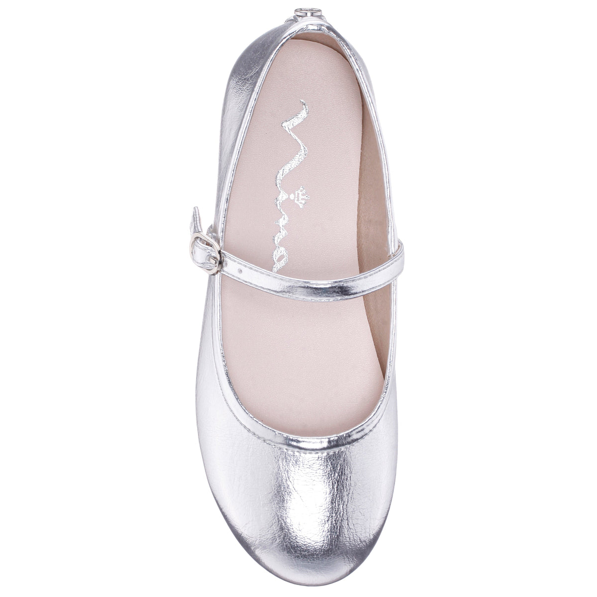 Nina Nicola in Silver Metallic, top view