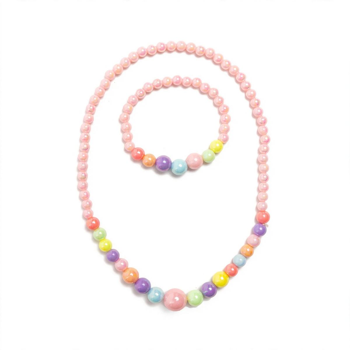Pearly Pastel Necklace and Bracelet Set