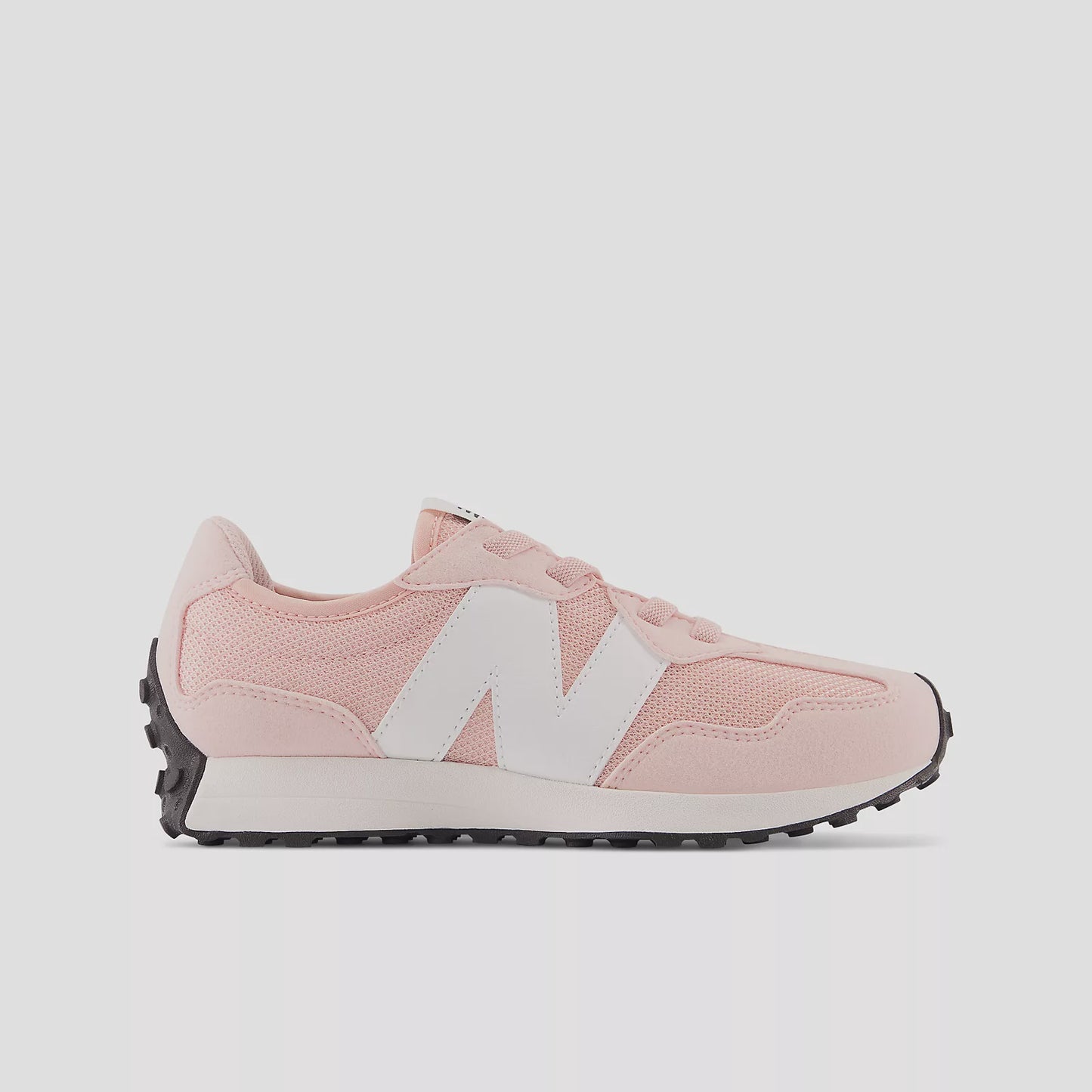 327 Bungee Lace (Little Kids) | pink white