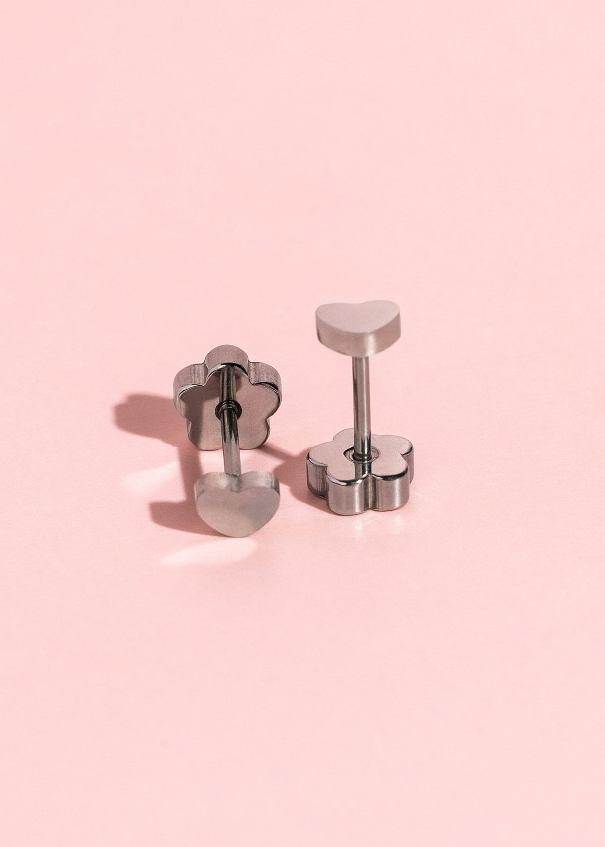 Tiny Classic Heart Stud - Silver