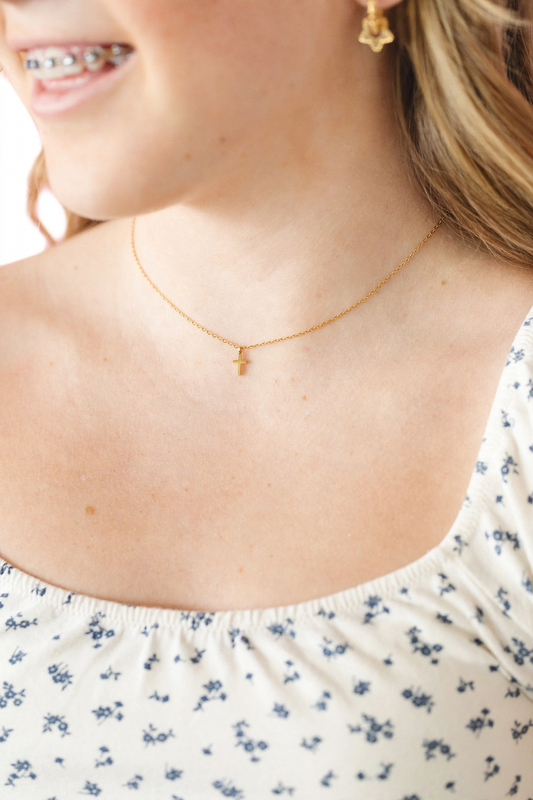Pip Pop Cross Pendant Necklace