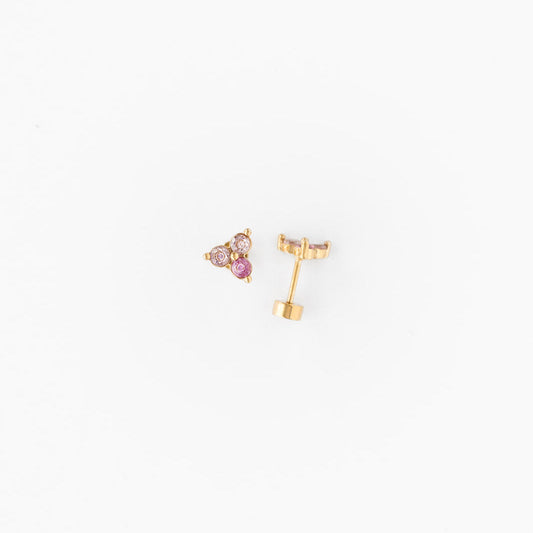 Pip Pop Post Ombre Gem Studs in Pink
