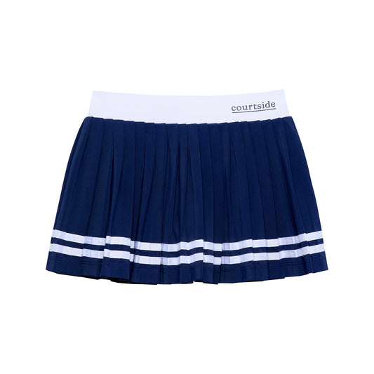 Pleated Skort - Navy