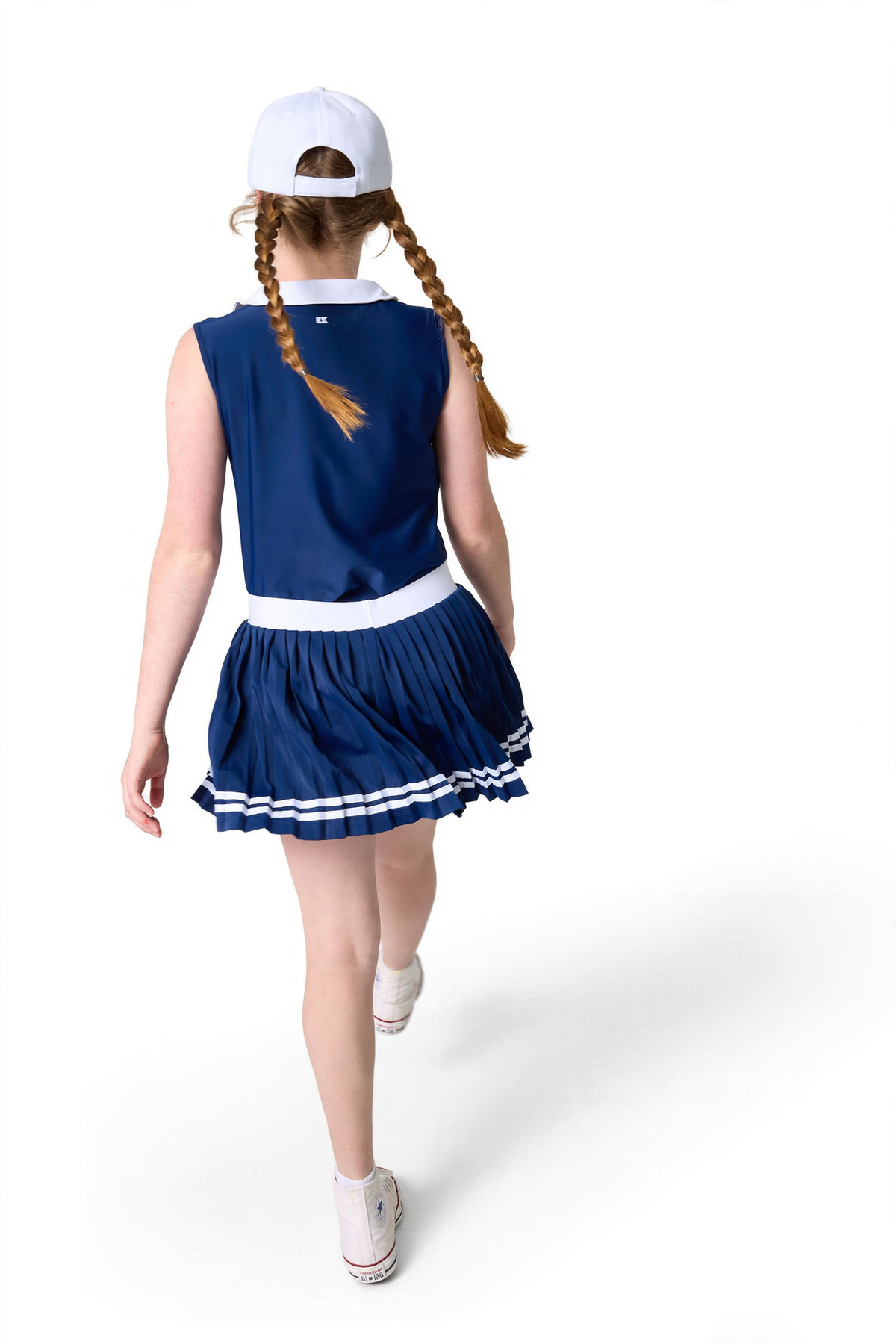 Pleated Skort - Navy (4)