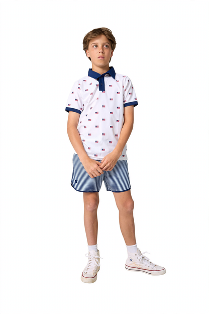 Polo Shirt Nautical - Old Glory Print (2)