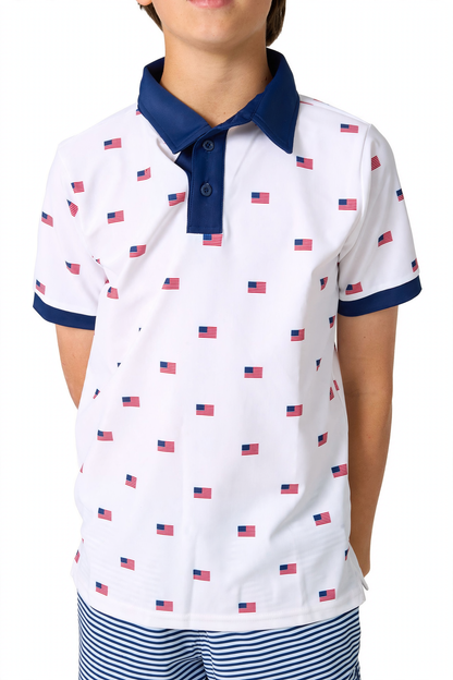 Polo Shirt Nautical - Old Glory Print (3)