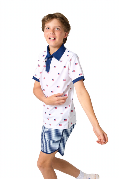 Polo Shirt Nautical - Old Glory Print (4)