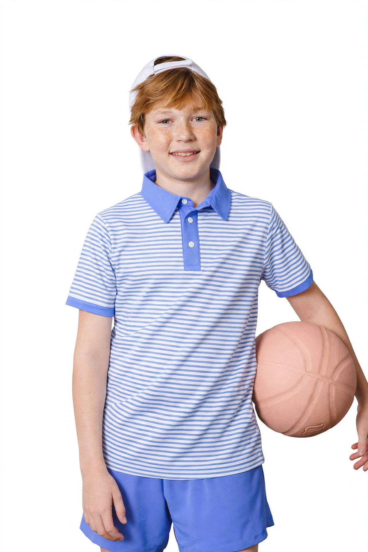 Polo Shirt - Sky Blue Thin Stripe (2)