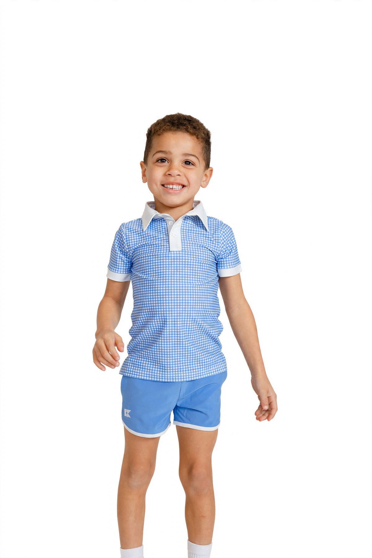 Retro Super Short - Sky Blue w/White Piping (4)