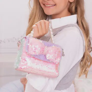 Sequin Bow Front Flap