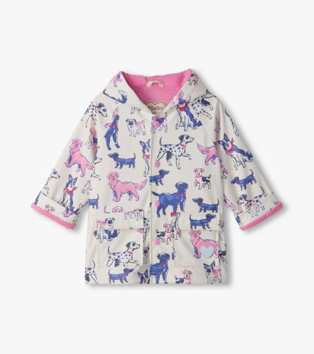 Baby & Toddler Girls Little Pups Rain Jacket