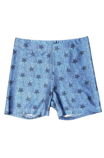 GIRLS BOOTY SHORTS IN STAR DENIM