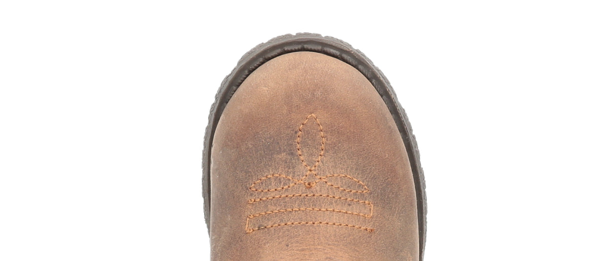 Smoky Mountain Hopalong Brown Oil Distress 3234T toe detail