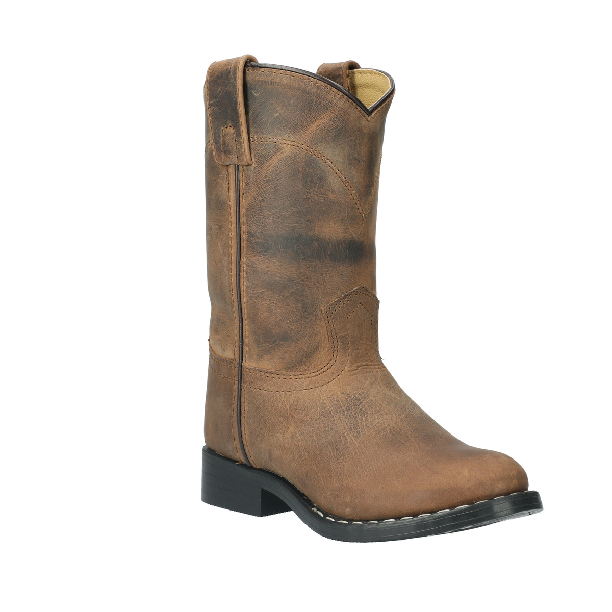 Smoky Mountain Roper Brown Oil Distress 3036 front three-quarter view