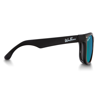 WeeFarers polarized sunglasses in Black/Sea Green