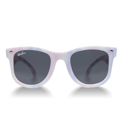 WeeFarers polarized sunglasses in Tie Dye Pink Purple