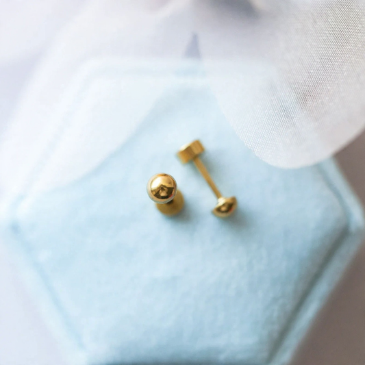Tiny Gold Ball Studs