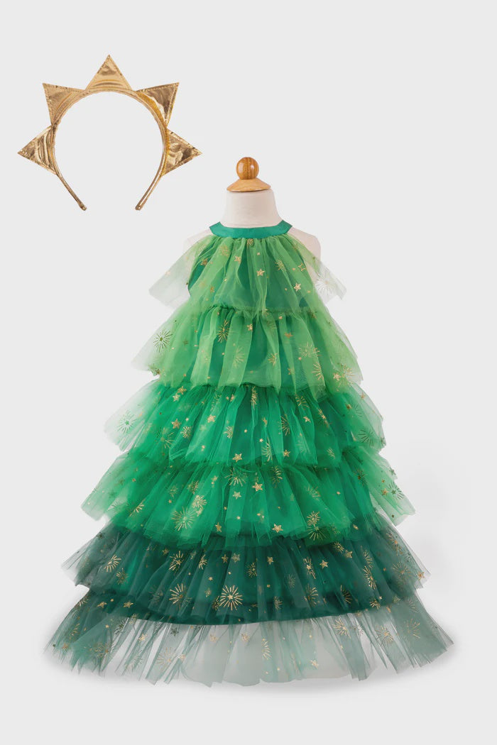 Christmas Tree Dress and Headpiece