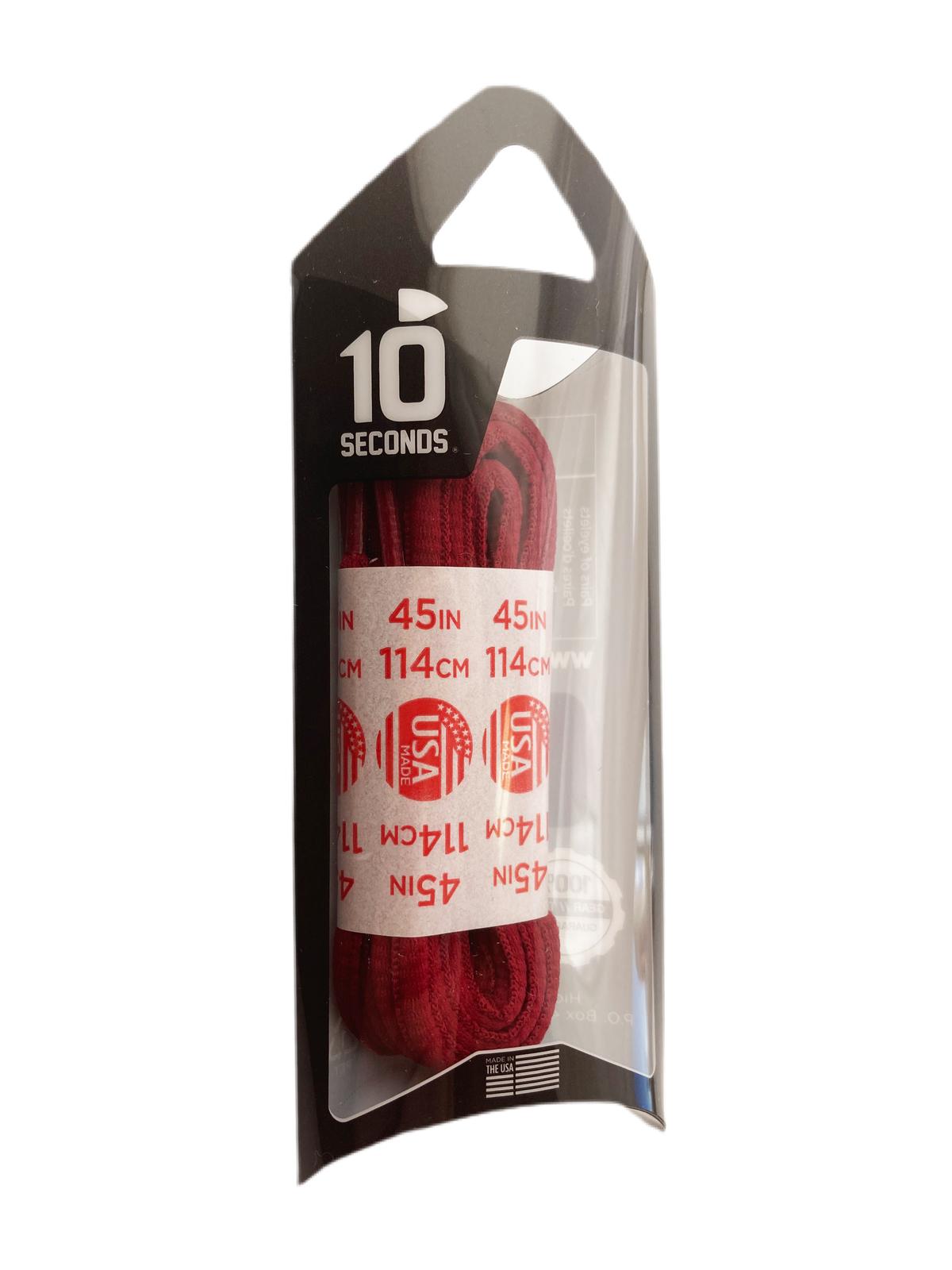 10 Seconds 45 inch Oval Shoe Laces - Red