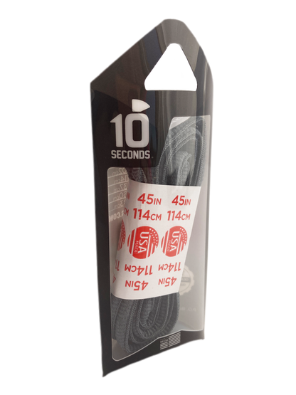 10 Seconds 45 inch Oval Shoe Laces - S.Grey