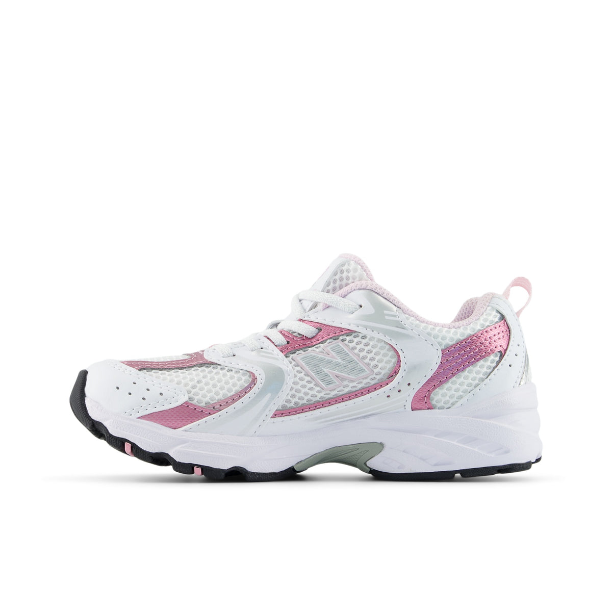 New Balance 530 Bungee Little Kids PZ530RK White with Pink Sugar - medial view