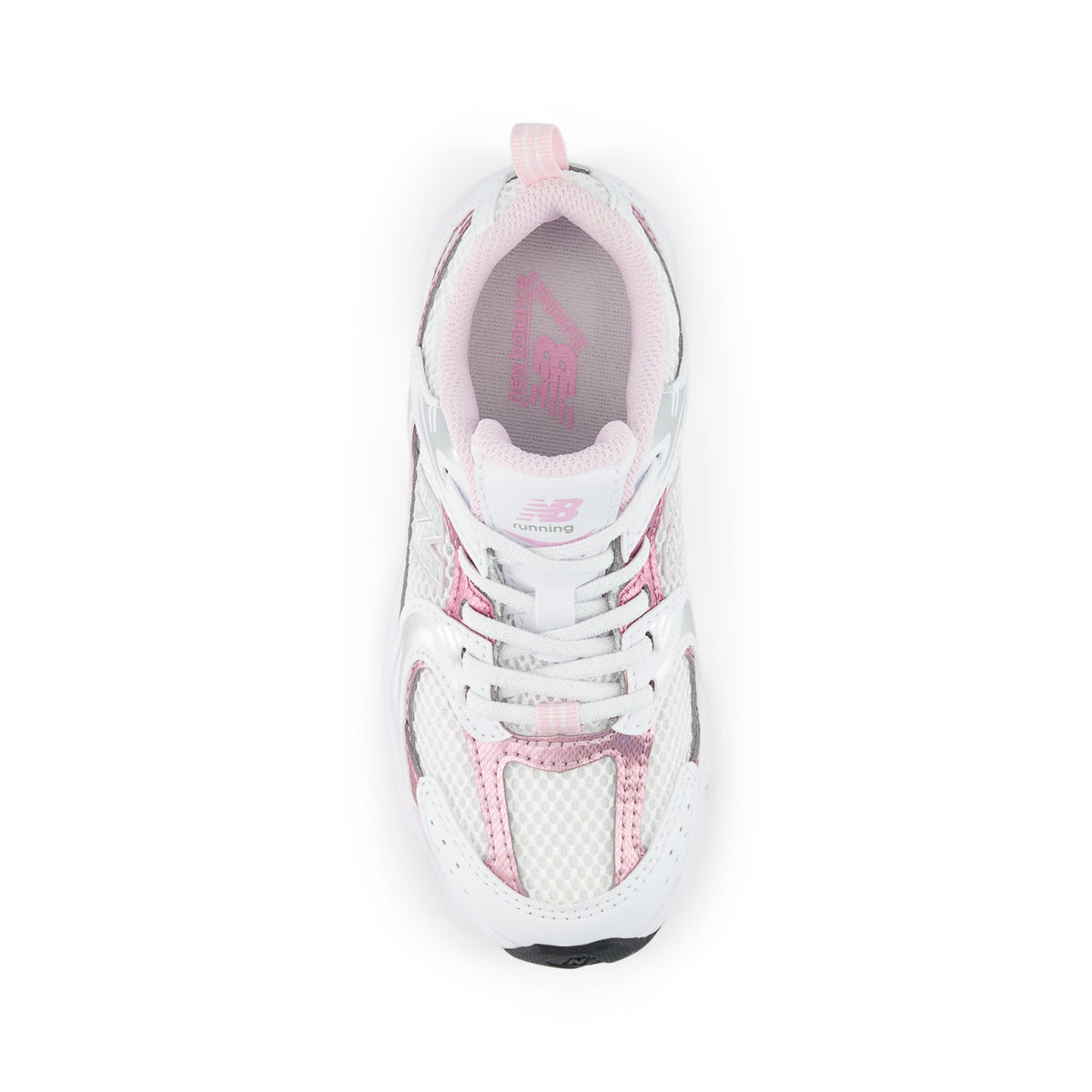 New Balance 530 Bungee Little Kids PZ530RK White with Pink Sugar - top view
