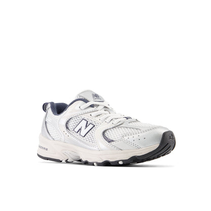 New Balance 530 Bungee Little Kids PZ530KA Summer Fog with Nimbus Cloud and NB Navy - front three-quarter view