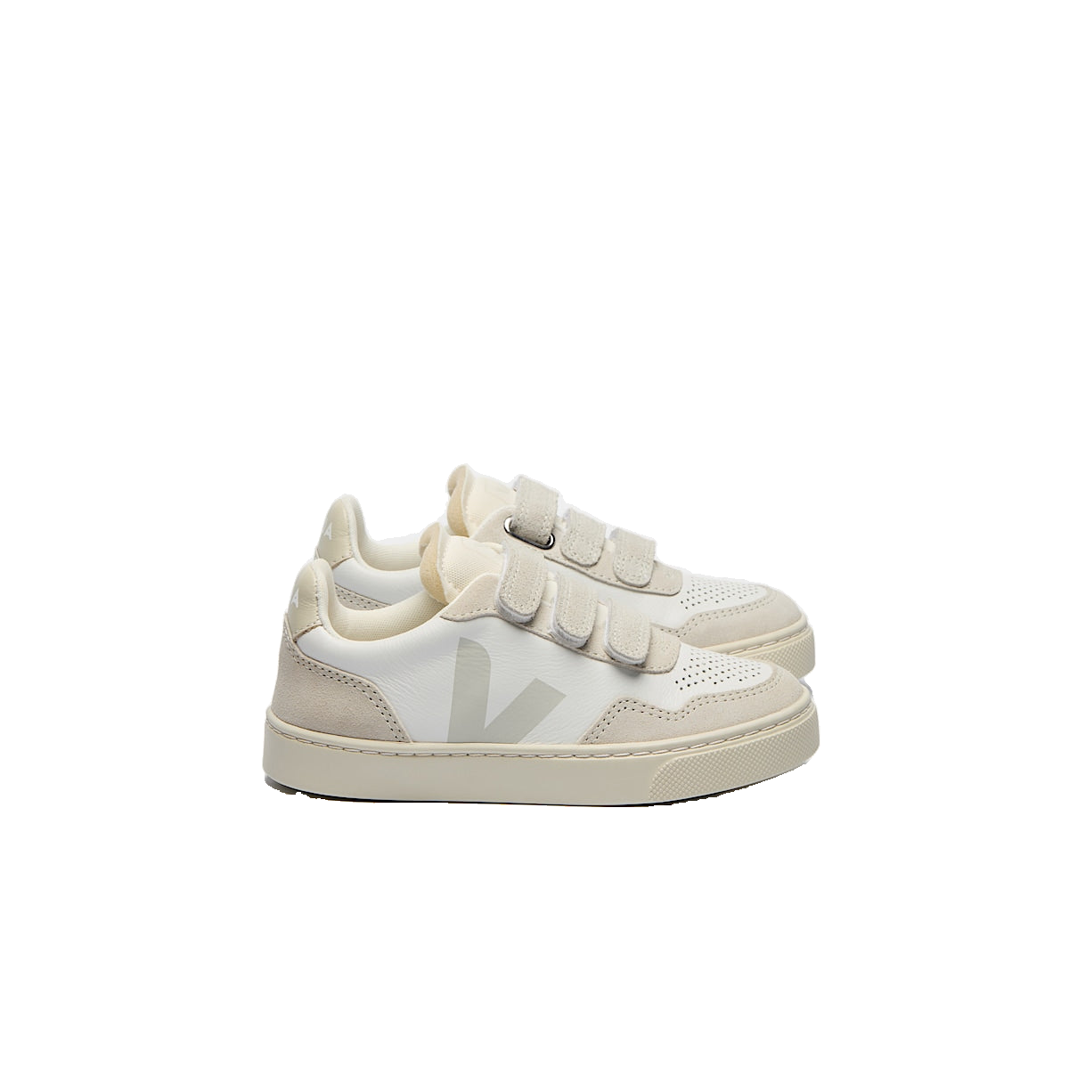 VEJA Veja Small V-90 O.T Leather — Extra-White Natural — side view (SX2020637); official square photo; original shoe pixels preserved