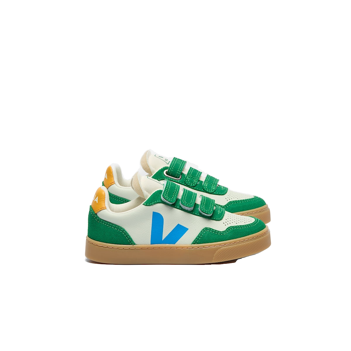 VEJA Veja Small V-90 O.T Leather — Jade Egee Emeraude — side view (SX2021514); official square photo; original shoe pixels preserved