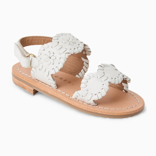 Toddler Lauren Flat Sandal - White official manufacturer photo