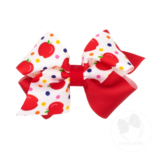 Mini Back to School Bow – Apple