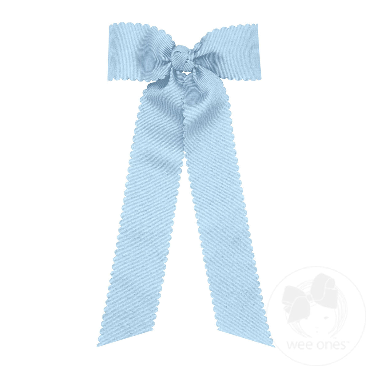 Medium Grosgrain Bowtie w/ Scalloped Edge Knot Wrap Streamer Tails – MIL