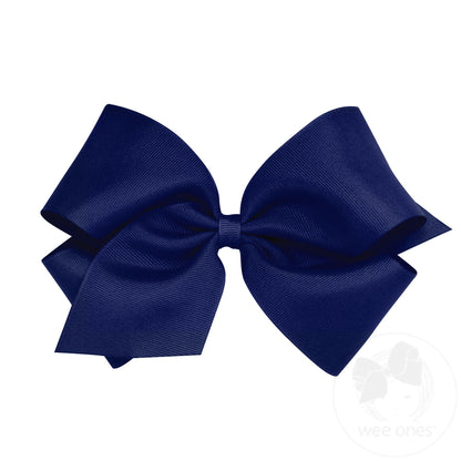 King Grosgrain Bow – Light Navy