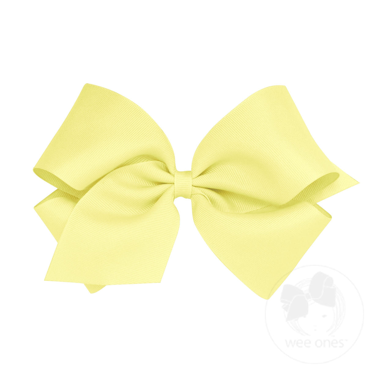 King Grosgrain Bow – Light Yellow