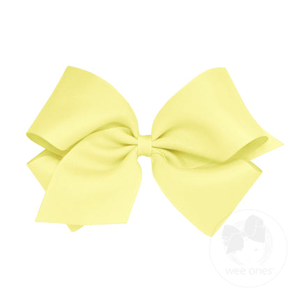 King Grosgrain Bow – Light Yellow